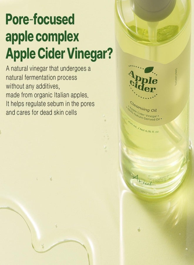 Ariul Apple Cider Deep Cleansing Oil (200ml) Korean Lightweight, Watery Face Cleansing Oil With Apple Cider Vinegar, Makeup Remover, Deep Pore Cleanser, Hydrating Facial Cleanser - Image 3