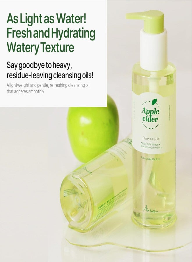 Ariul Apple Cider Deep Cleansing Oil (200ml) Korean Lightweight, Watery Face Cleansing Oil With Apple Cider Vinegar, Makeup Remover, Deep Pore Cleanser, Hydrating Facial Cleanser - Image 5