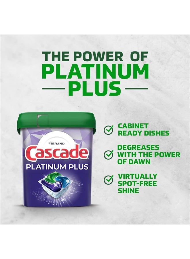 Cascade Platinum Plus ActionPacs Dishwasher Detergent Pods, Fresh, 62 Count  - Image 2