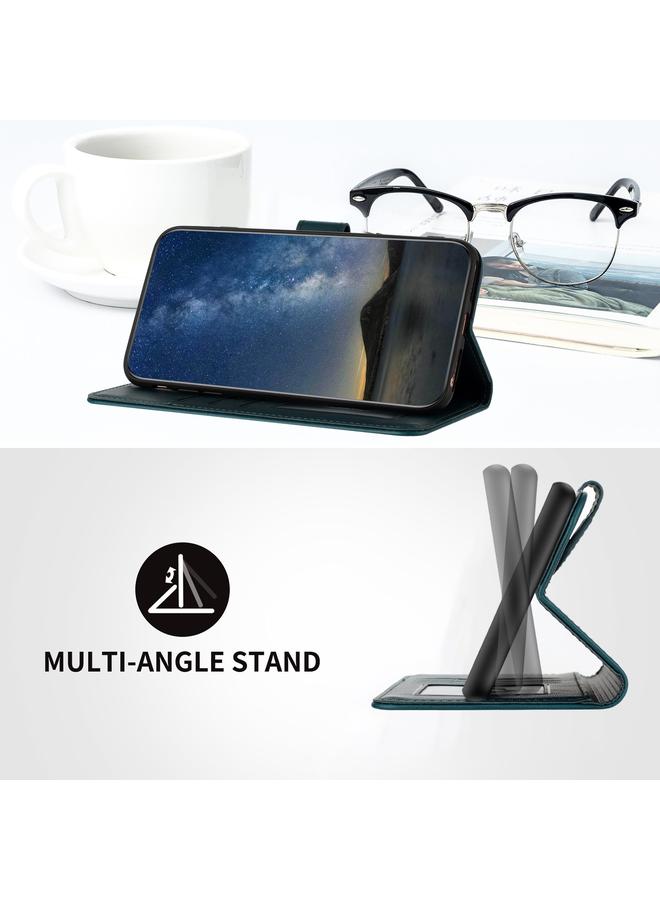 اس-توب جراب لهاتف Samsung Galaxy A20S، جراب هاتف جلدي قابل للطي منقوش بزهرة الداتورة - Image 5