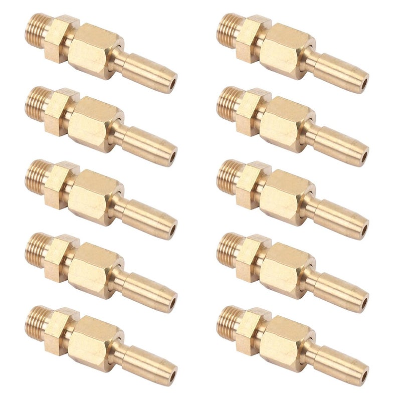 MAXAIR Brass 1/8 inch Adjustable Type Fountain Nozzle Size 3mm Ball Joint Jet Nozzle Water Fountain Universal Water Curtain Nozzle Landscape Garden Fountain Garden Pond Decoration (PACK OF 10PCS) - Image 1