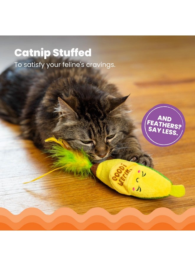 مراحل القطط لعبة كات ستيجز بيلين جود بانانا كيكر للأسنان بنكهة النعناع البري، لون أصفر - Image 3