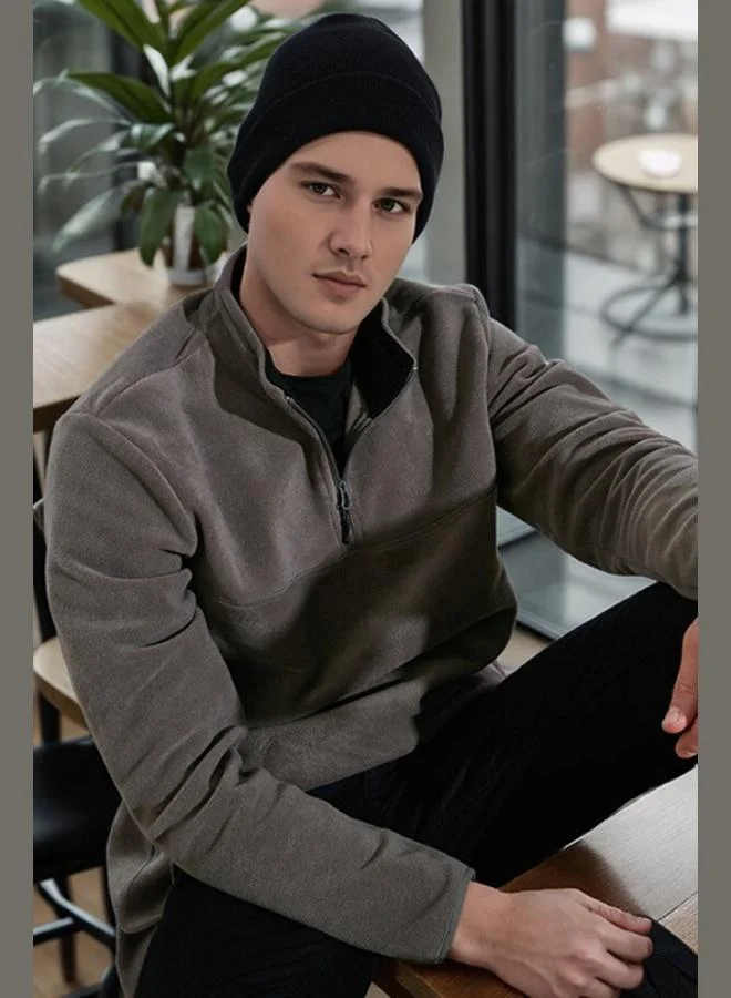 بوراتي بوراتي قميص رجالي بياقة خفاش مقاوم للبرد والصوف الممشط