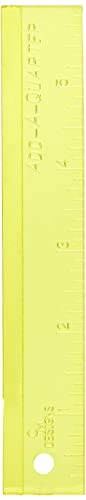Colonial 6CMD AddAQuarter Ruler 6Inch Yellow