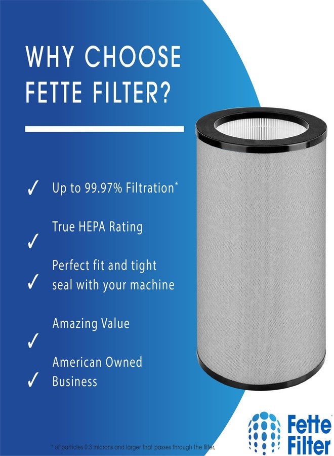 فيتي فلتر فلتر فيت - فلتر بديل H13 True HEPA متوافق مع جهاز تنقية الهواء HARMONY 1500 طراز HSE1500، نظام ترشيح رباعي المراحل. يتضمن فلترًا بديلًا واحدًا. - Image 3
