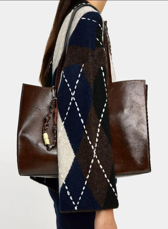 بارفوا حقيبة متسوق مع قلادة