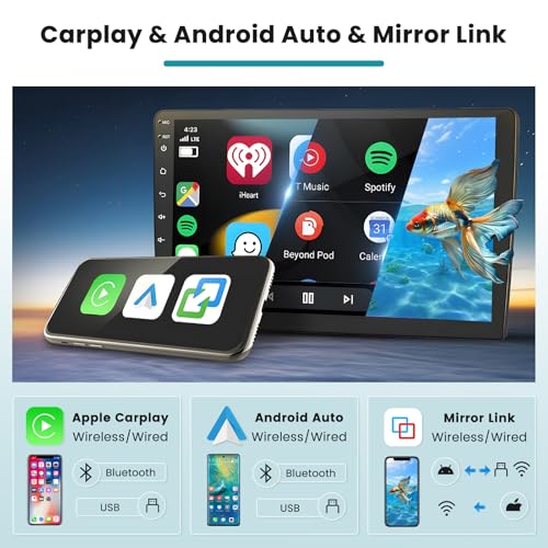 Roinvou Car Radio Stereo for Chevrolet Aveo 2006-2012 Built in Carplay/Android Auto, 9 inch IPS Touch Screen Head Unit Radio with DSP BT GPS FM RDS WiFi 2G RAM 64G ROM - Image 3