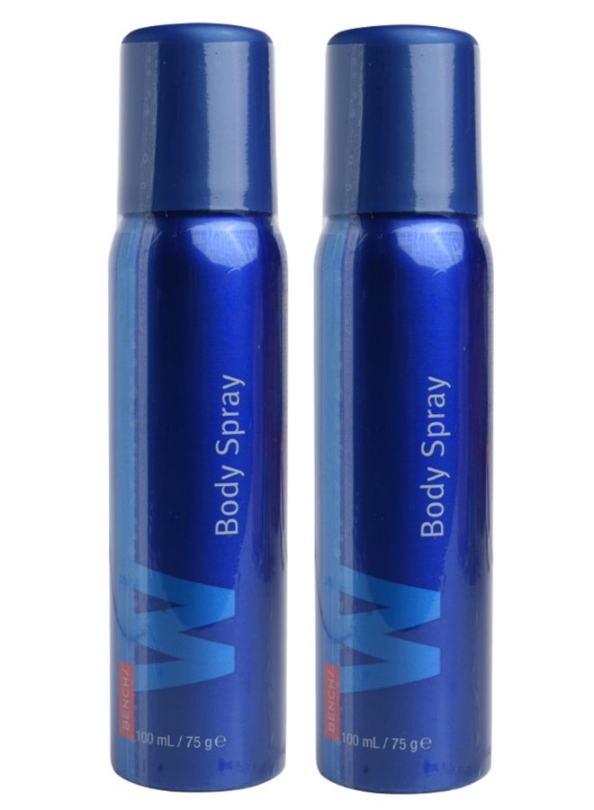 Bench 2Pcs Bench Wired Body Spray  For Men, 100 Ml - Image 1
