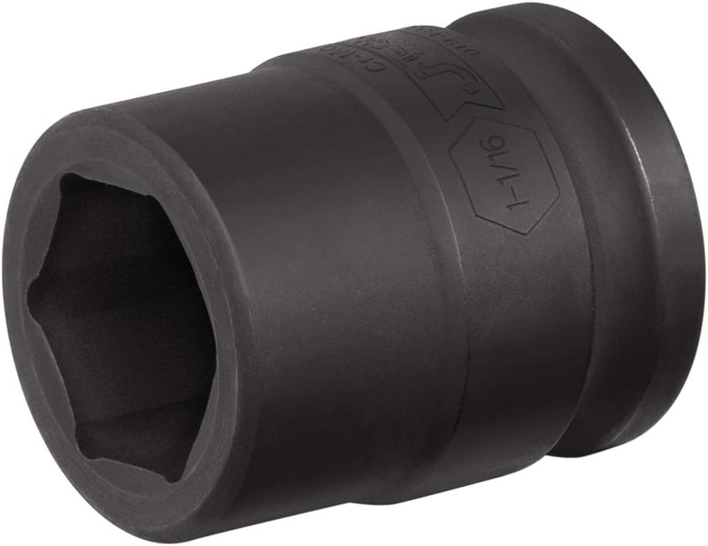 Jetech 3/4 Inch Drive 1-1/16 Inch Standard Impact Socket, Made with Chrome Molybdenum Alloy Steel, Heat Treated, 6-Point Design, SAE - Image 1