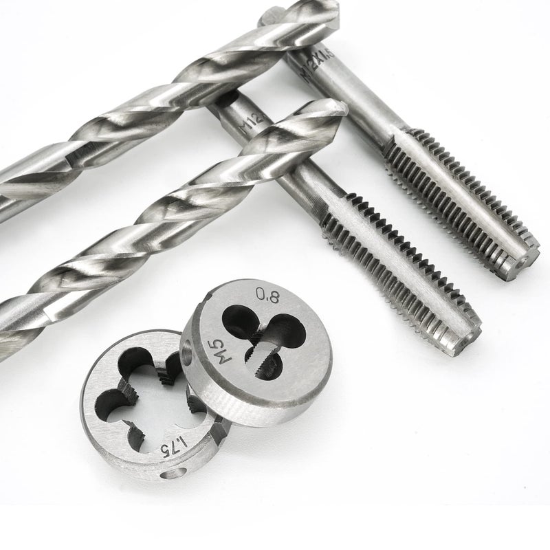 GMTOOLS 40PCS Tap and Die Set, Metric Size Standard M3 to M12, Threading Tool Set for Cutting External and Internal Threads with Adjustable Handles, Complete Accessories and Storage Case - Image 2