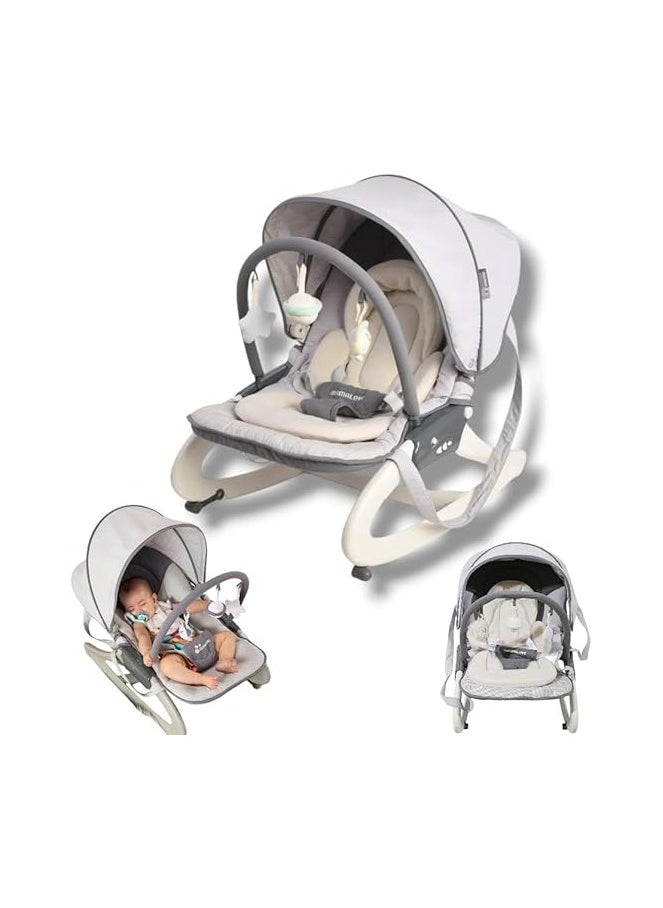 Mamalove Mamalove Rocker Baby Rocking Chair With Adjustable Canopy And Toys GR40C (Grey)  - Image 1