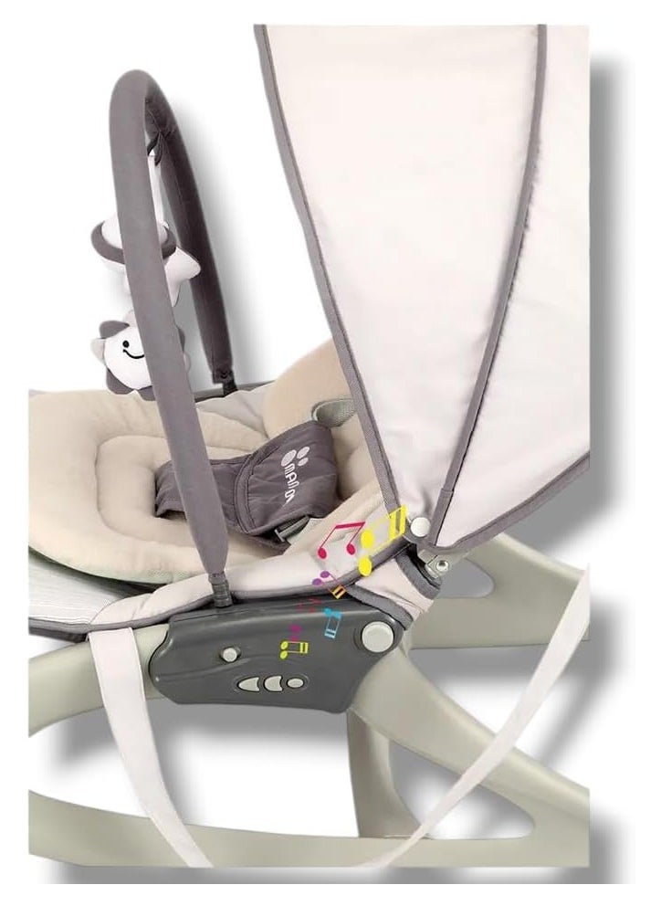 Mamalove Mamalove Rocker Baby Rocking Chair With Adjustable Canopy And Toys GR40C (Grey)  - Image 4