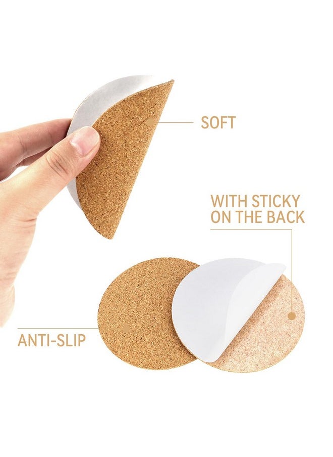 Tenalleys 10 Pack Sheets Cork Coasters 4" Self-Adhesive Cork Mats Cork Backing Sheets For Diy Coasters Craft Accessories (Round)  - Image 4