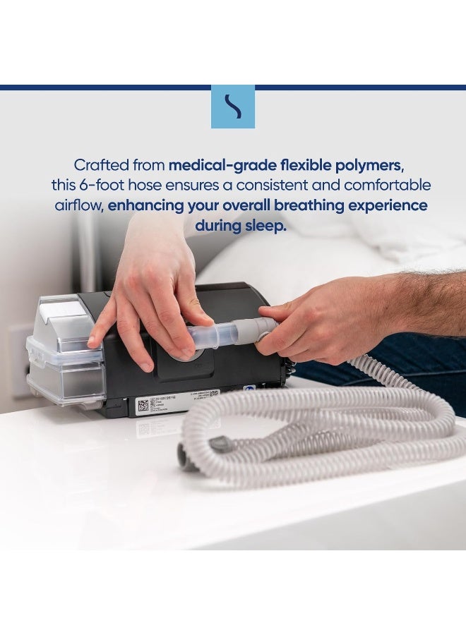 Snugell Universal CPAP Tube by Snugell (6ft) - Medical Grade Flexible Polymer CPAP Hose - Compatible with All Major CPAP Machines and Most CPAP BiPap, and BiLevel Device Brands - Image 4