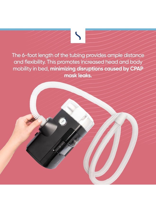 Snugell Universal CPAP Tube by Snugell (6ft) - Medical Grade Flexible Polymer CPAP Hose - Compatible with All Major CPAP Machines and Most CPAP BiPap, and BiLevel Device Brands - Image 5