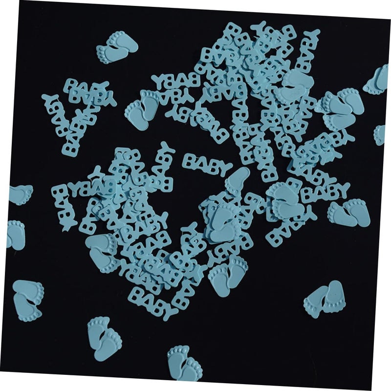 Blue Confetti Paper Scraps 30g Mixed Shapes Footprints Birthday Party Shower Decoration - Image 4