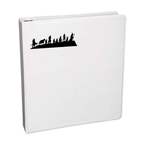 Bargain Max Decals Rings Lord Caravan Fellowship Sticker Decal Notebook Car Laptop 8" x 2" (Black) - Image 4