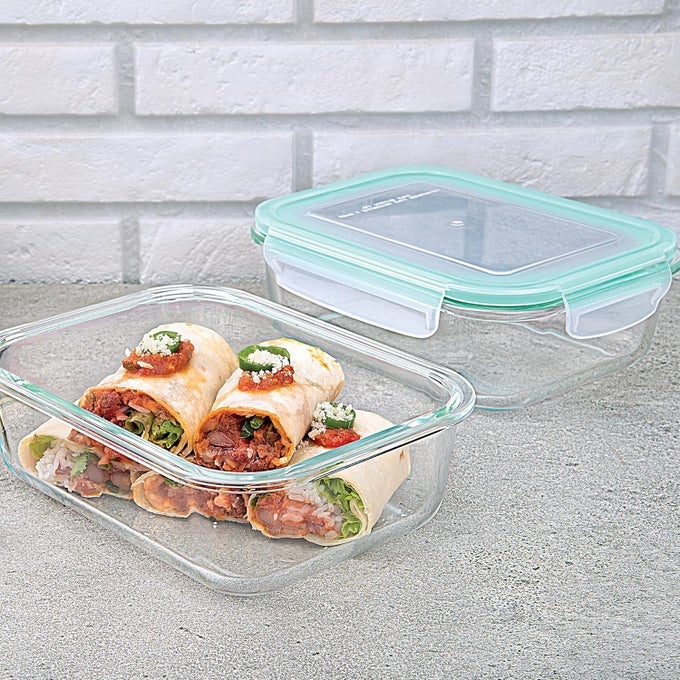 COOK SERVE STORE 100% BOROSILICATE GLASS STORAGE CONTAINER | CLIP N STORE WITH AIR-TIGHT SNAP LID | RECTANGLE 1.05 L | MICROWAVE & OVEN PROOF | DISHWASHER & FREEZER PROOF | TRANSPARENT