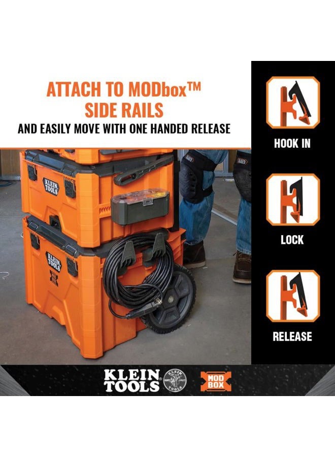Klein Tools 54816MB MODbox Multi-Hooks, Modular Tool Storage System Side Mounting Accessory, Easy One-Handed Attachment, Versatile Hanging - Image 2