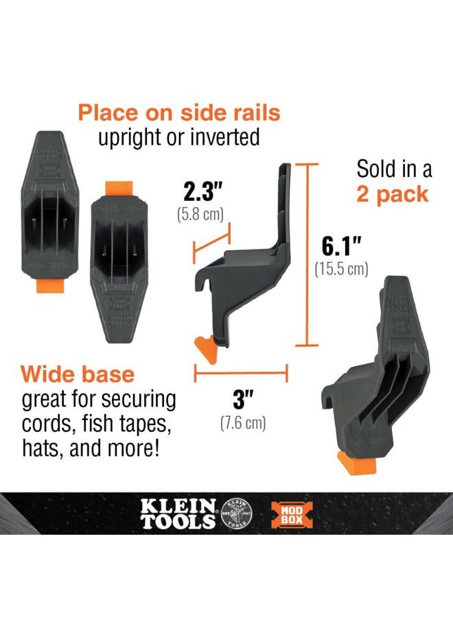Klein Tools 54816MB MODbox Multi-Hooks, Modular Tool Storage System Side Mounting Accessory, Easy One-Handed Attachment, Versatile Hanging - Image 4