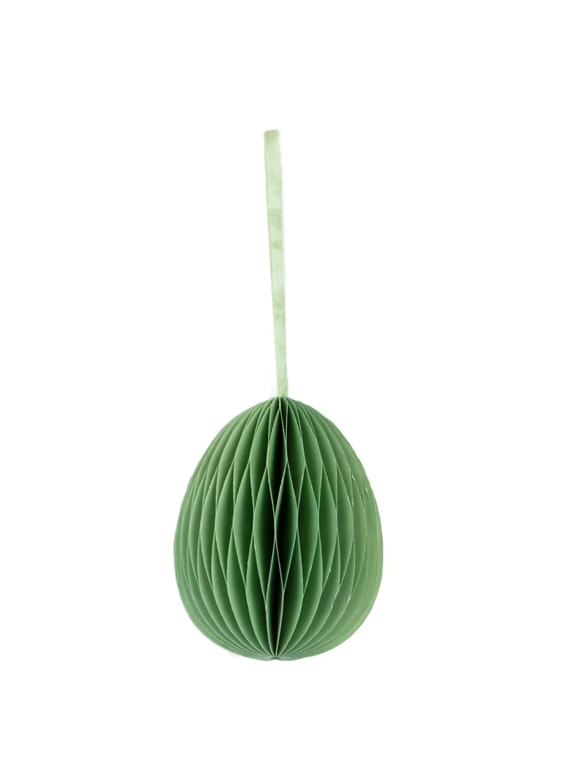 Talking Tables Talking Tables Honeycomb Easter Eggs Decorations-Pack of 3 Paper Baubles for Tree in Green, Yellow & Purple, Small Size