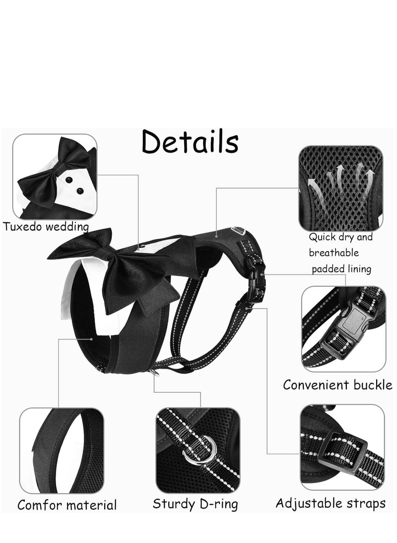 SYOSI حزام توكسيدو للكلاب حزام للكلاب المتوسطة مع حبل حفل زفاف الكلاب ملابس رسمية للكلاب الصغيرة توكسيدو للكلاب ملابس حفل زفاف للكلب توكسيدو صغير للكلب ملابس للكلب حفل زفاف للكلب - Image 4