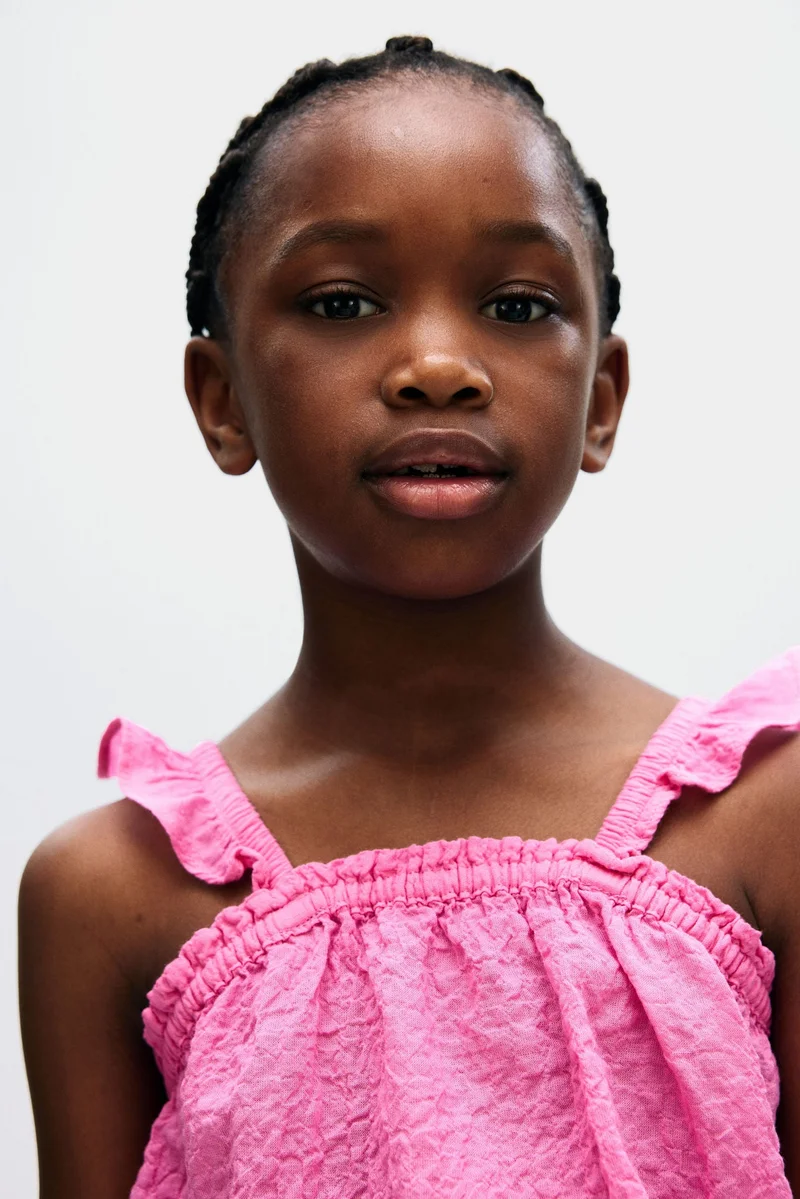 اتش اند ام طقم من نسيج القطن المجعد - قطعتين