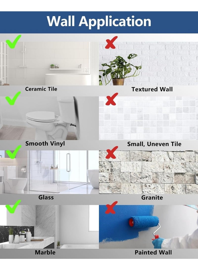 Bathroom Safety Grab Bar with Strong Suction Mount, Anti-Slip Shower Support Handle for Bathtubs and Bathroom Walls, Easy No-Drill Installation for Enhanced Stability - Image 5