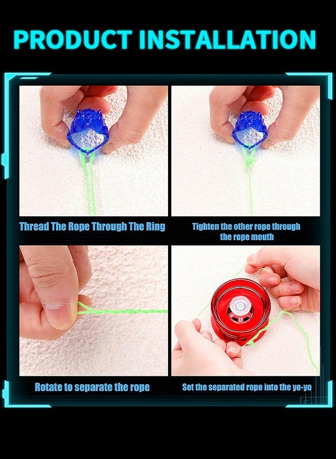 ميكسد يويو سريعة الاستجابة، يويو معدني احترافي، يويو بلاستيكي فاخر، يويو مع محمل للاعبي يويو المتقدمين + قفاز - Image 5