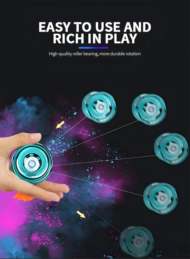 ميكسد يويو سريعة الاستجابة، يويو معدني احترافي، يويو بلاستيكي فاخر، يويو مع محمل للاعبي يويو المتقدمين + قفاز - Image 3