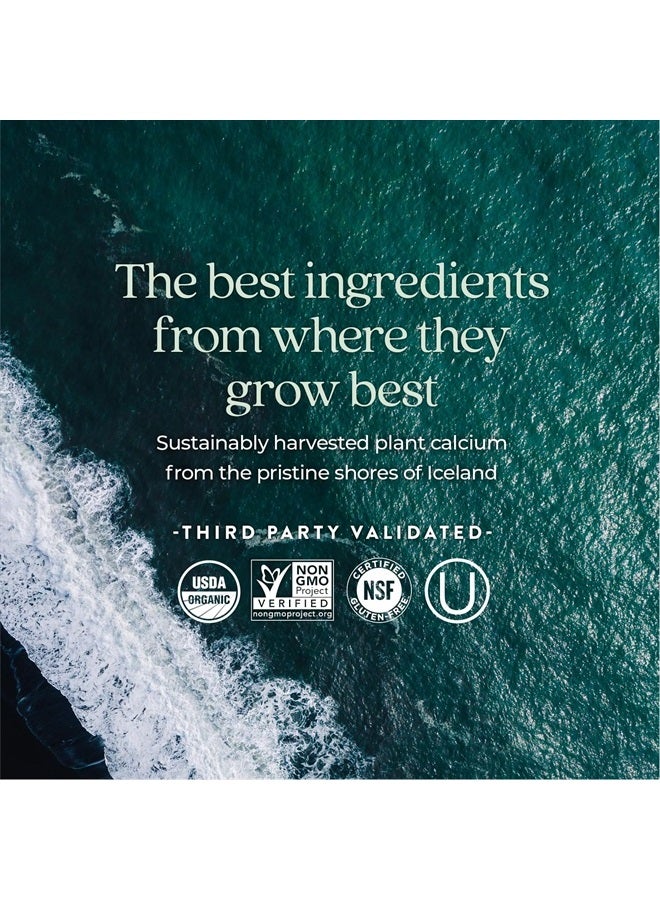 New Chapter Calcium Supplement - Bone Strength Organic Calcium with Magnesium, Vitamin D3+K2, 70+ Trace Minerals for Bone Health, Gluten Free, Easy to Swallow Slim Tablets - 120 Count - Image 5