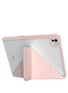 I47 Case for iPad Pro 11 Inch M4 2024 5th Generation Tri-Fold Smart Cover for iPad Pro 11 Inch with Auto Sleep/Wake for iPad 11 Pro 2024 (Pink)  - Image 1