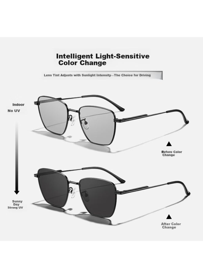 Bertha Polarized Photochromic Sungl For Men, Day And Night Driving Uv Protection Anti-glare - Image 2