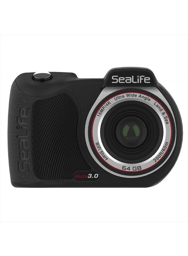 SeaLife Micro 3.0 64GB, 16mp, 4K Underwater Camera for Underwater Photography and Video, Easy Set-up, Wireless Transfer; Includes case, Wrist Strap - Image 1