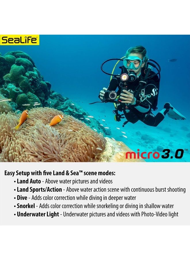 SeaLife Micro 3.0 64GB, 16mp, 4K Underwater Camera for Underwater Photography and Video, Easy Set-up, Wireless Transfer; Includes case, Wrist Strap - Image 5