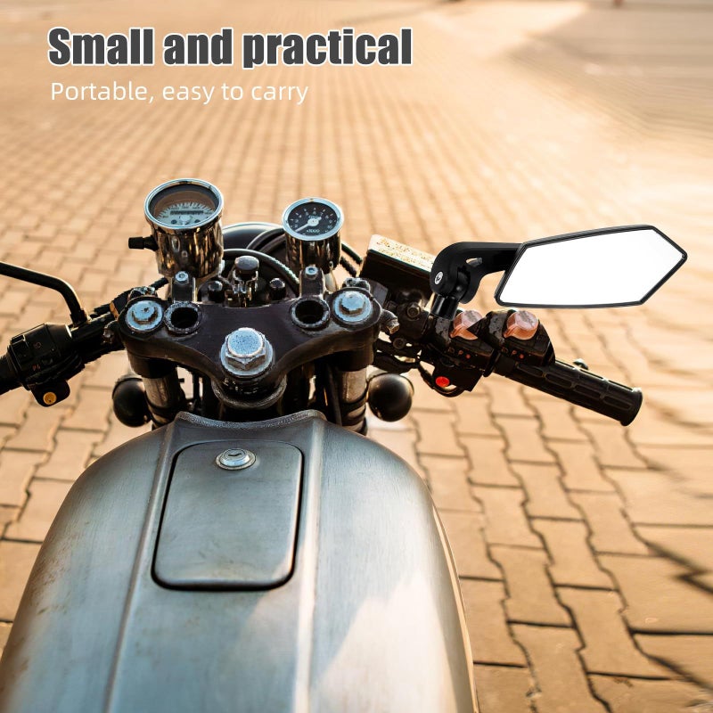 Bicycle Rearview Mirror Handlebar Mount 360 Rotatable Wide Angle Convex Safety Pair - Image 5
