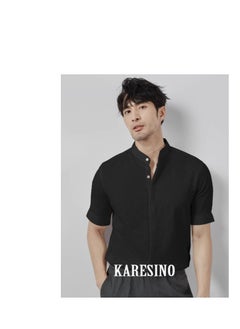 KARESINO Temperament Casual Ice Silk Short Sleeved Shirt  - Image 3