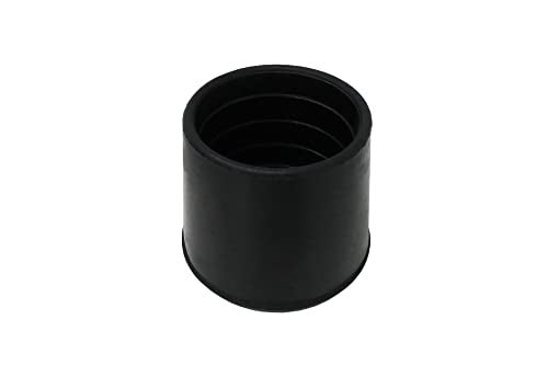 Shepherd Hardware 2 Pack Non-Slip Round Rubber Leg Tip Protectors 1-1/2" Inner Diameter for Chairs, Stools & Tables on Hardwood, Laminate, Tile & Vinyl - Reduce Noise & Prevent Scratches – Black - Image 2