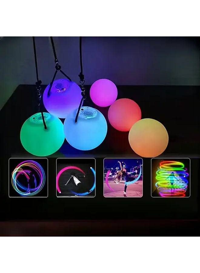 قطعتان كرات دوارة مضيئة LED بتدرج تغيير الألوان، زينة حفلات تعمل بالبطارية - Image 5