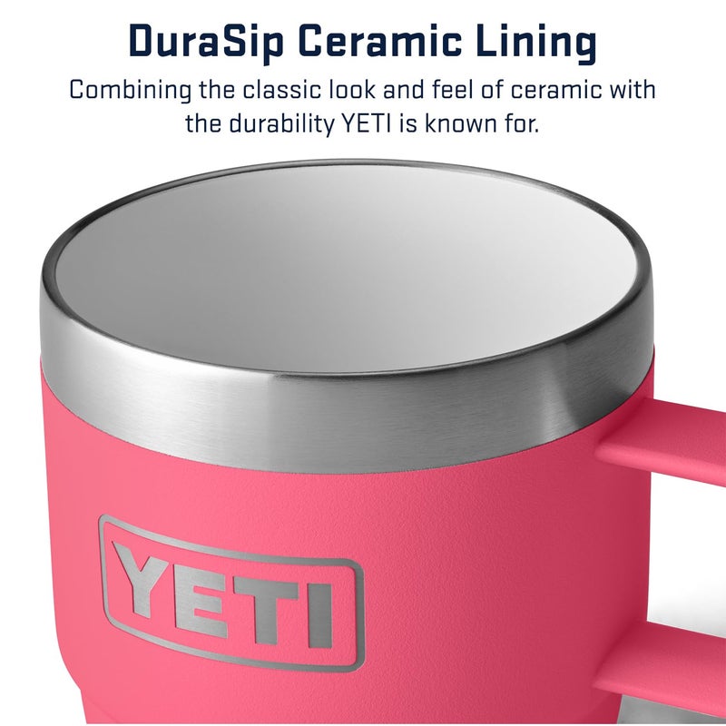 YETI Rambler 6 oz Stackable Mug, Stainless Steel, Vacuum Insulated Espresso/Coffee Mug, 2 Pack, Tropical Pink - Image 3