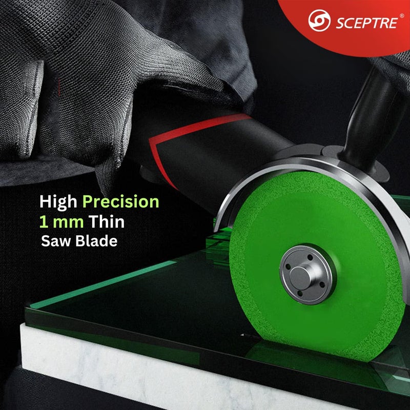 Sceptre 100mm Glass Cutting & Grinding Disc for Angle Grinder – 13800 RPM Blade for Marble, Granite, Tile, Glass – Dry Cut Cutter Wheel with Long Life & Precision Cuts (Green) - Image 5
