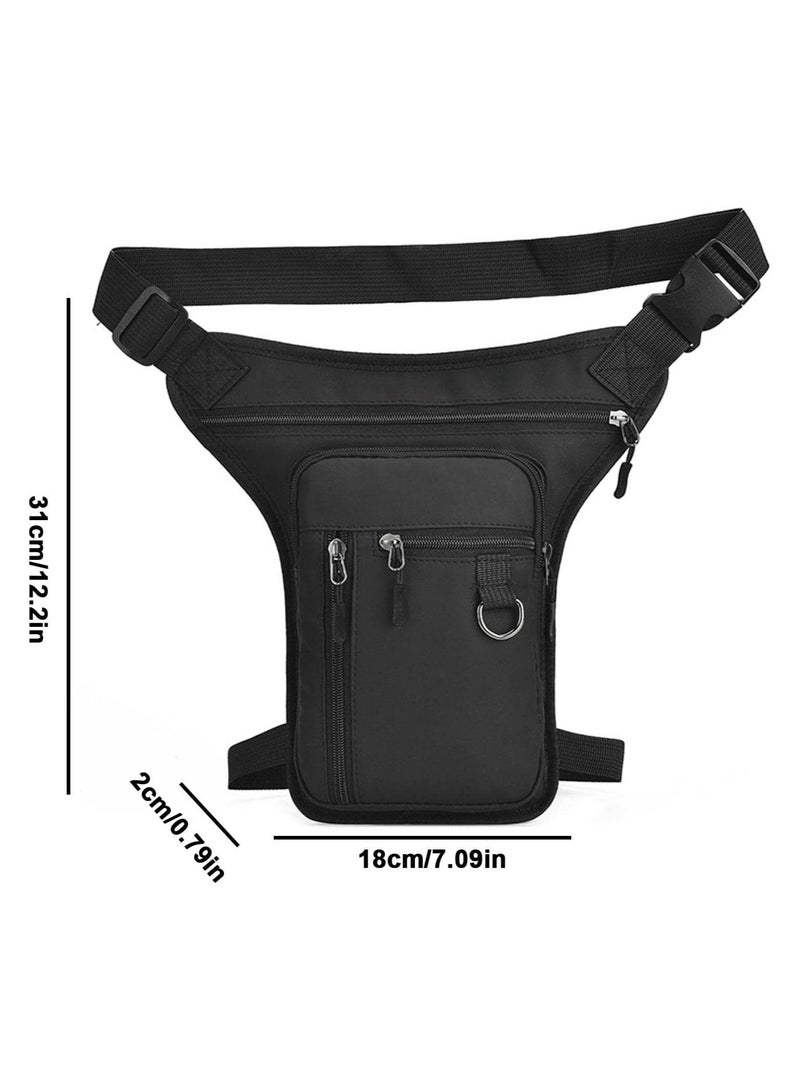 general |Men's and Women's Thigh Pouch Outdoor Motorcycle Riding Hiking Waist Pack Travel Bag Universal, Black - Image 4