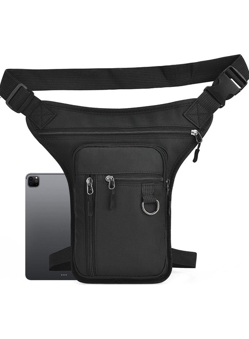 general |Men's and Women's Thigh Pouch Outdoor Motorcycle Riding Hiking Waist Pack Travel Bag Universal, Black - Image 5