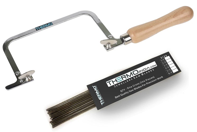 Thermo Fix Coping Hand Saw with 144 Pieces Blades (Fix Saw with Blades) - Made in Bharat - Image 1