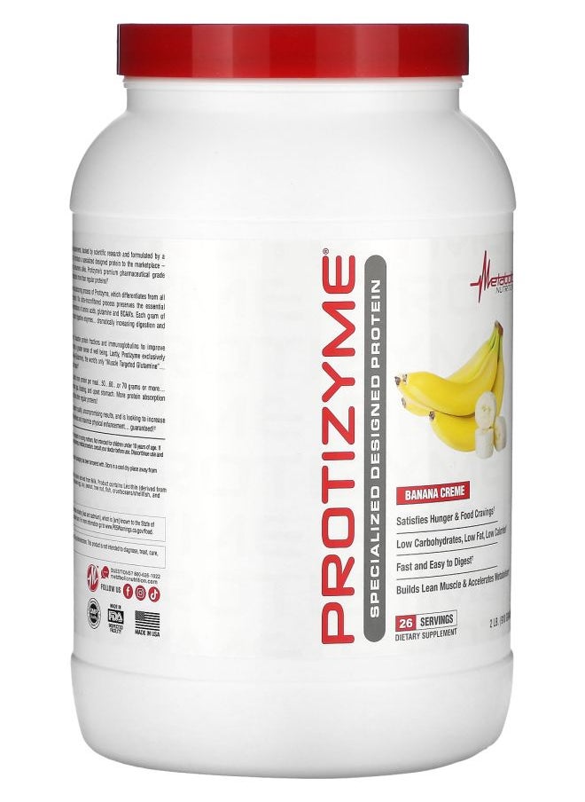 Metabolic Nutrition - Protizyme Specialized Designed Protein Banana Creme 2 lb (910 g) - Image 1