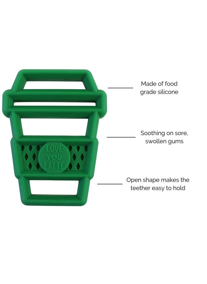 Itzy Ritzy Itzy Ritzy Silicone Baby Teether - BPA-Free Infant Teether with Easy-to-Hold Design & Textured Back Side to Massage & Soothe Sore, Swollen Gums - Teething Toy for 3 Months & Up - Latte  - Image 3