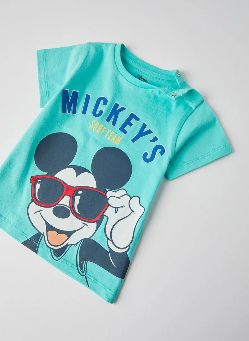 Zippy T-Shirt for Baby Boys 'Mickey', Aqua Green