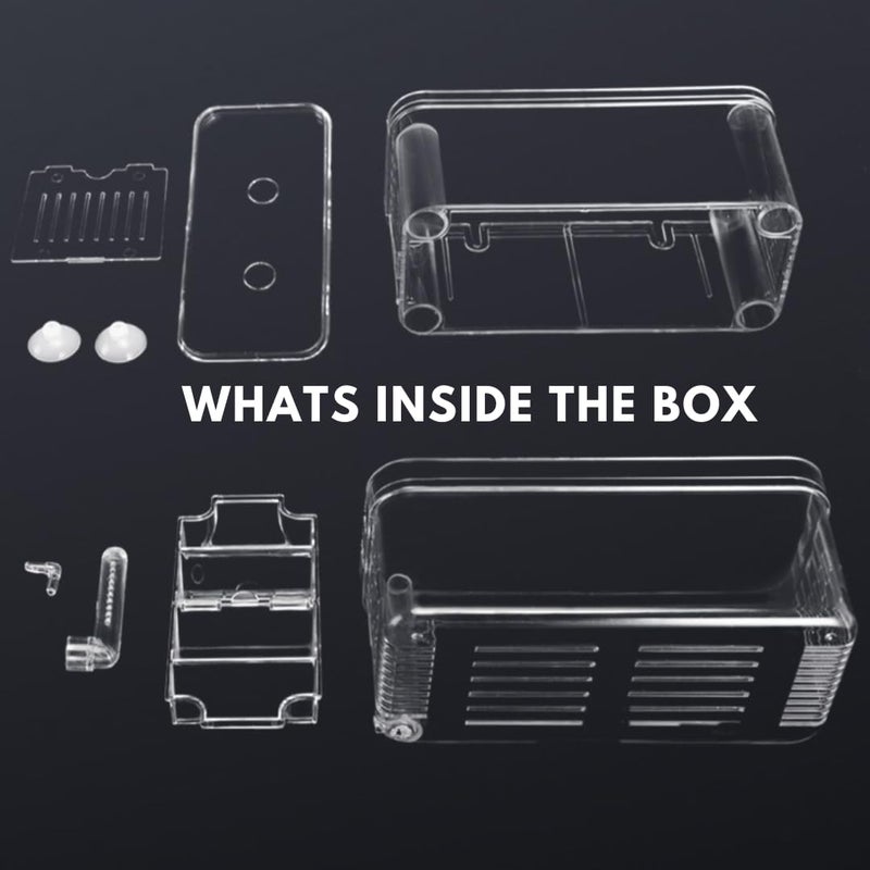 VAYINATO Petzlifeworld Double Deck Isolation Breeding Box For Aquarium Fish Breeding Acrylic Aquarium Hatchery Incubator With Divider For Seperating Small Fish | Can Connected To Air Pump - Image 5