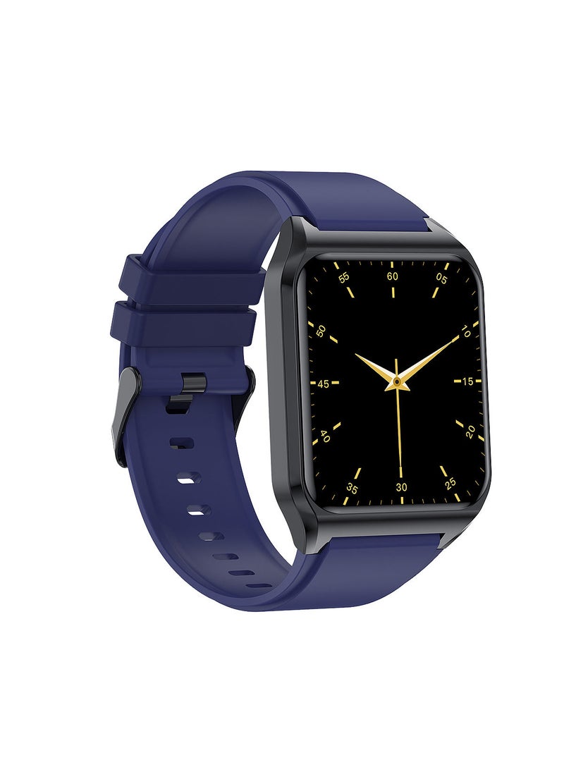 AROAQ H60 Smart Watch Bluetooth Calling Body Temperature Heart Rate Smartwatch IP67 Waterproof Sports Fitness Tracker Watches For Men And Women With Drak Blue Silicone Strap - Image 3