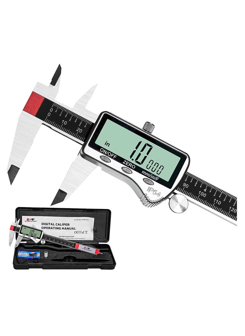 Digital Caliper Measuring Tool, Large LCD, Digital Calipers 8 inch / 200 mm, Electronic Micrometer Vernier with Fractions